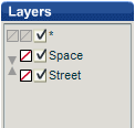 flat layers menu
